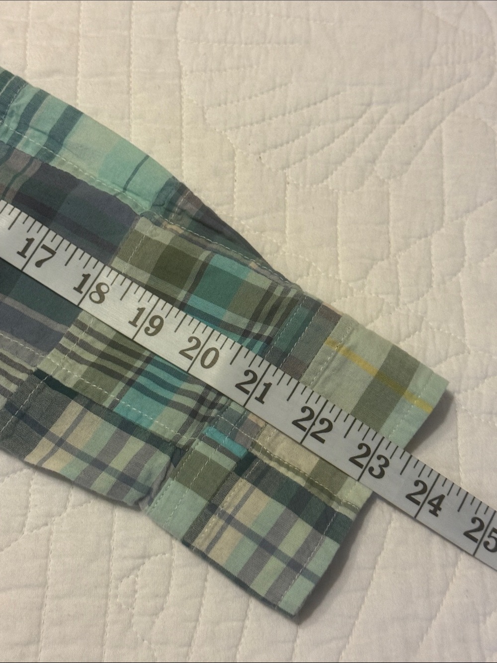 L. L. Bean Madras Patchwork Plaid Button Down Shirt.  Size large. - Picture 9 of 10